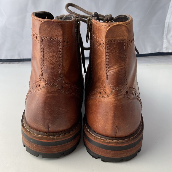 Crevo Speakeasy 225 Chestnut Brown Leather Wingtip Ankle Boots Men's Size 12 - Picture 6 of 16